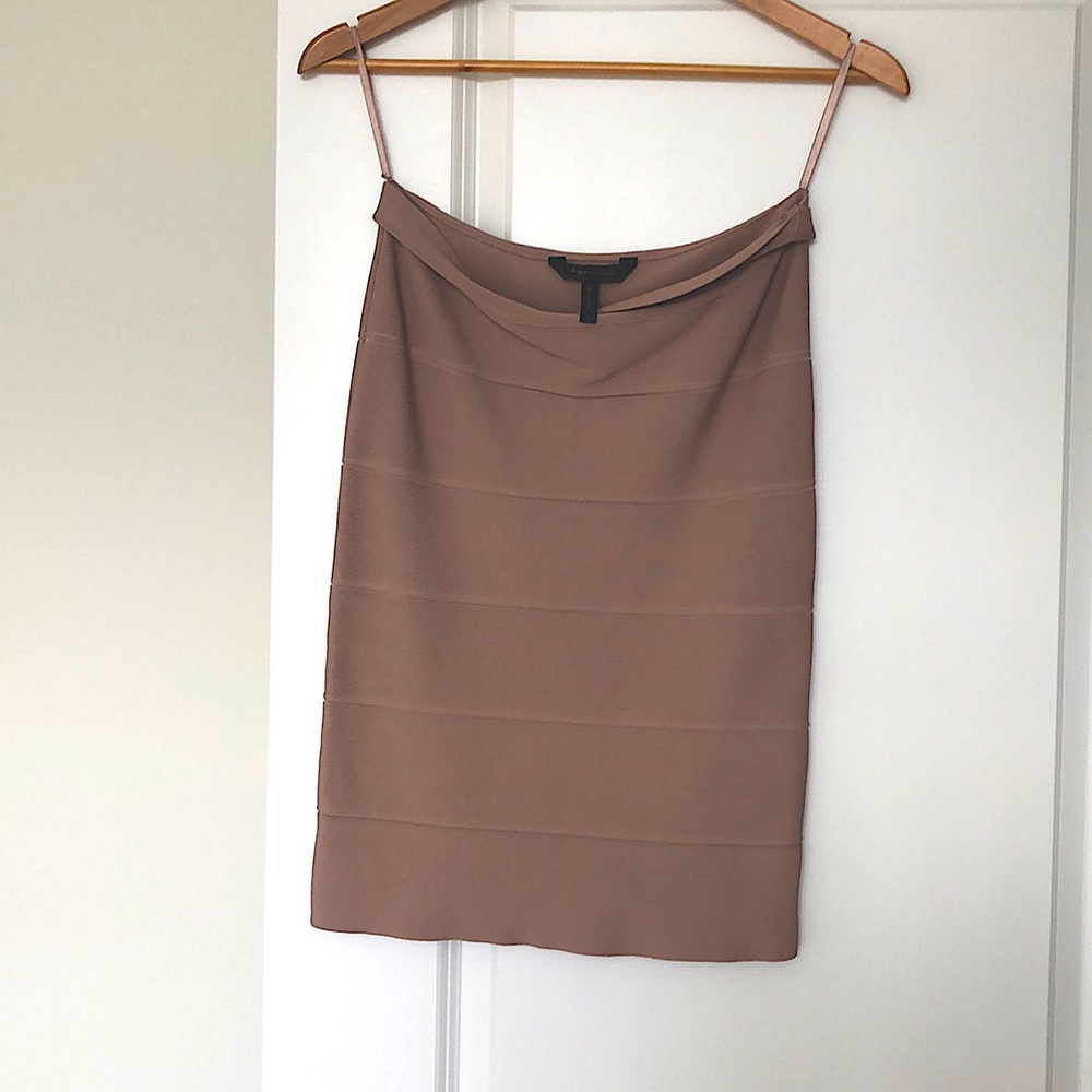 Tan colour BCBG skirt, size S.